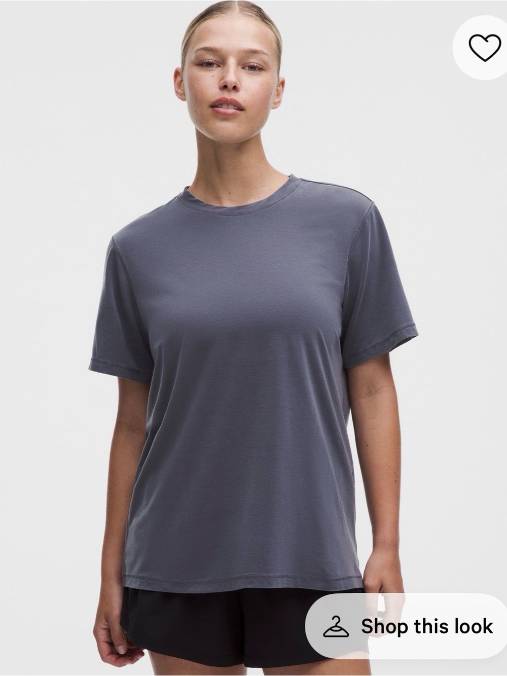 lululemon athletica Crewneck Short Sleeve Tee - Charcoal Gray